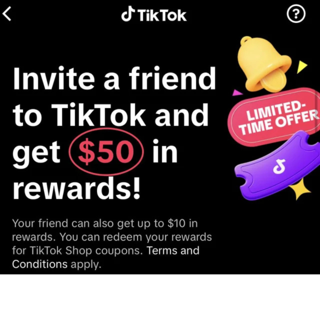 Tiktok Purple Ticket Refer a Friend 
