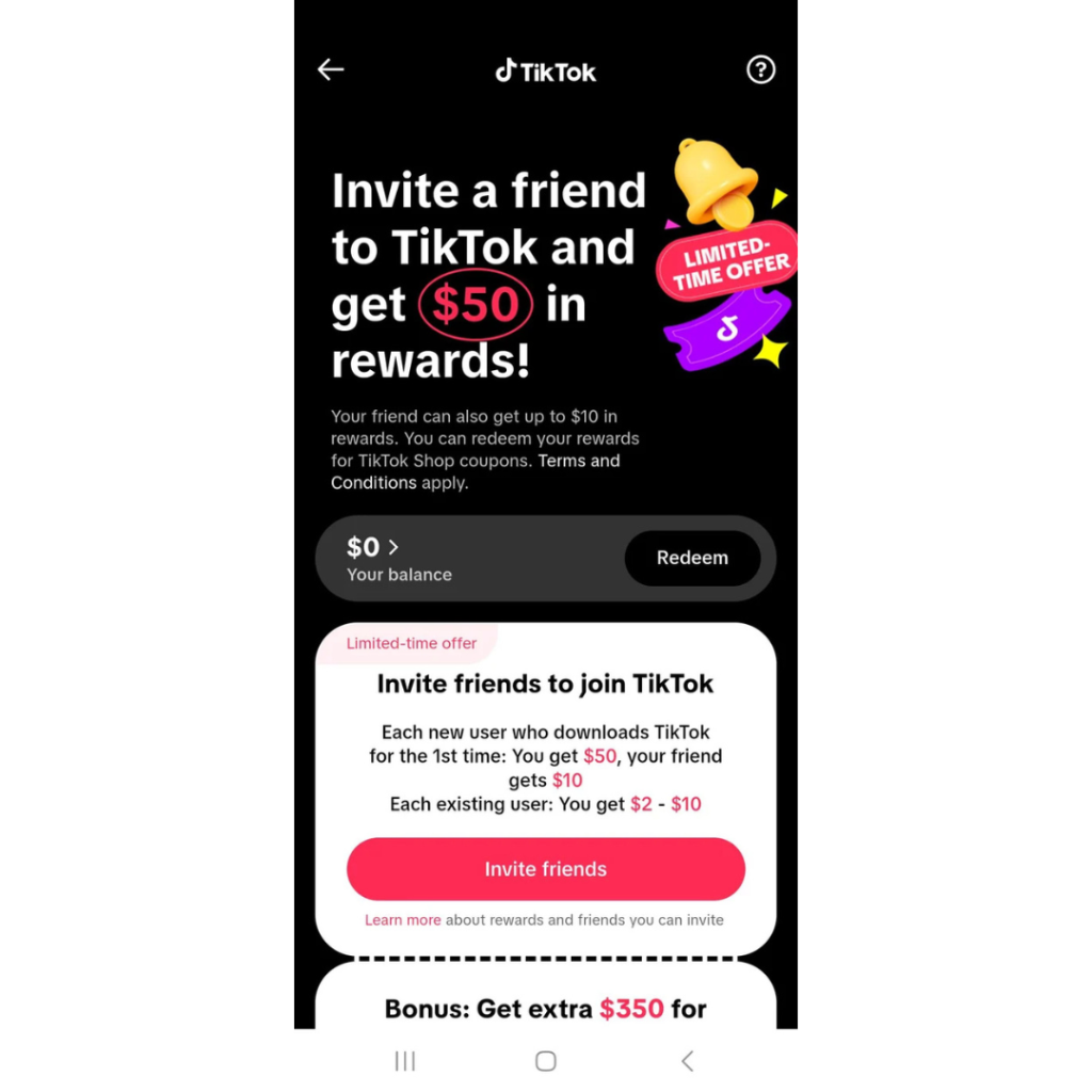 TikTok Purple Ticket Original Terms 
