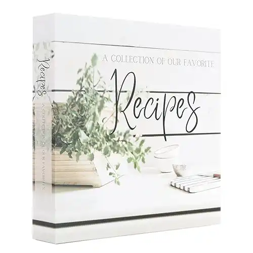 Recipe Binder with Plastic Sleeves | Recipe Binder 8.5x11 3 Ring | Recipe Book 3 Ring Recipe Binder Organizer | Recipe Book to Write in Your Own Recipes | Blank Recipe Book Binder