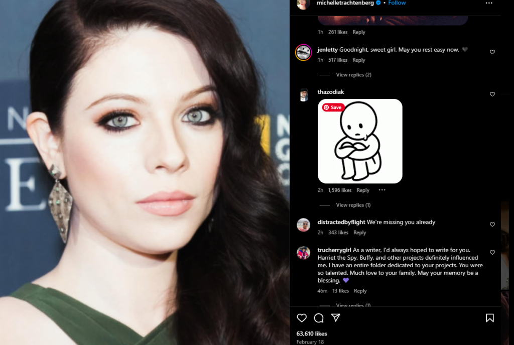 Michelle Trachtenberg, instagram post 