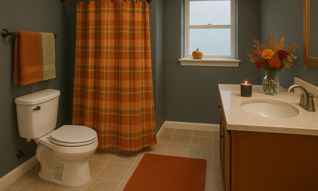 Easy Fall Bathroom Makeover: Cozy Autumn Touches with a Halloween Twist
